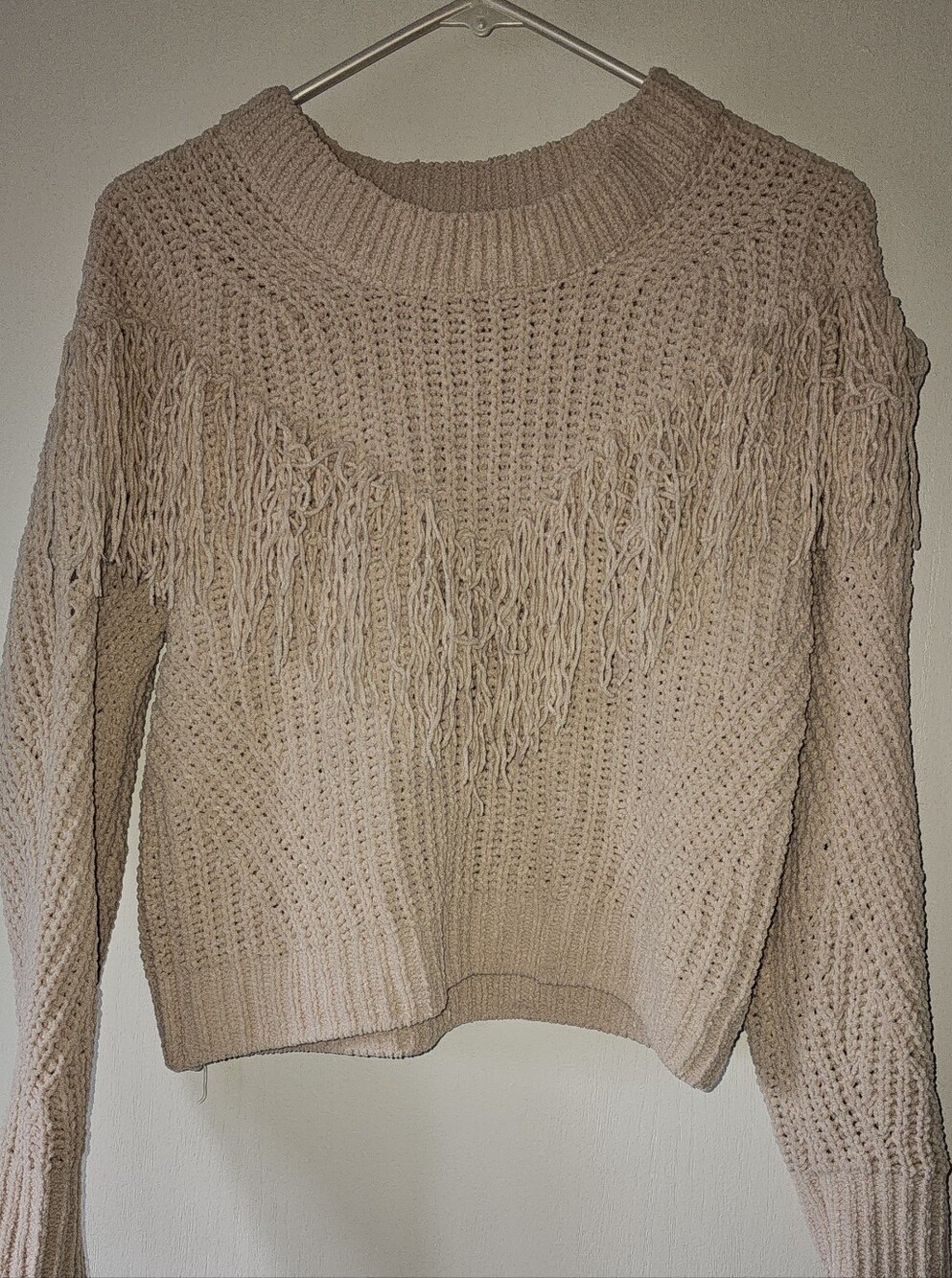 No Boundaries Fringe Chenille Sweater.